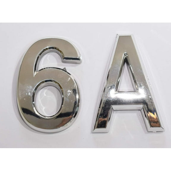 Apartment Number 6A Sign/Mailbox Number Sign, Door Number Sign. Letter C (Silver,3D, Size 2.75 x 1.75, Comes with Double Sided Tape)- The Maple line