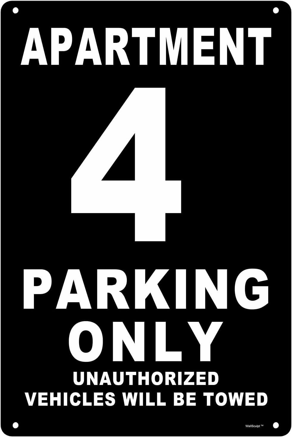 Apartment Parking Only Sign Number 4 | 8x 12Inch Aluminum Outdoor Sign ...