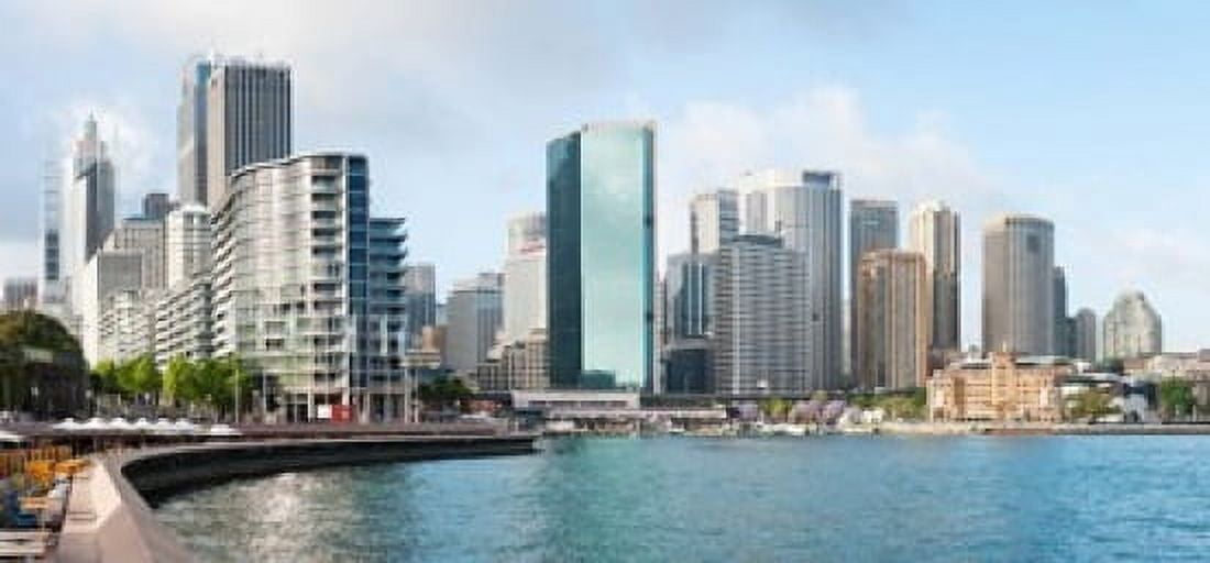 Apartment buildings and skyscrapers at Circular Quay Sydney New South Wales Australia 2012 Canvas Art - Panoramic Images (36 x 17)