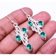thumbnail image 1 of Apatite & Apatite 925 Silver Plated Earring 1.95", Cyan Apatite Earring E_8012_363_17, 1 of 2