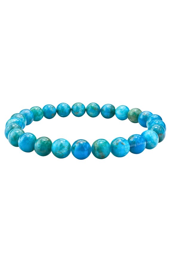Apatite Bracelet - 8mm Beaded Stretch Bracelet and Healing Stones