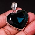 thumbnail image 1 of Apatite Gemstone Pendant Handmade Dainty Unique Design Heart Shape Jewelry 1.70", 1 of 3