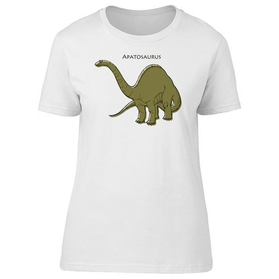 Apatosaurus Dinosaur Cartoon T-Shirt Women -Image by Shutterstock, Female Medium