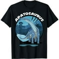 thumbnail image 1 of Apatosaurus Dinosaur Design With Background T-Shirt, 1 of 5