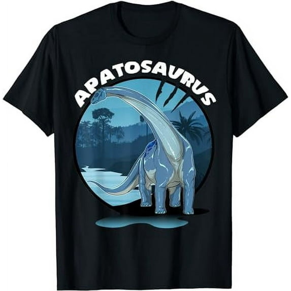 Apatosaurus Dinosaur Design With Background T-Shirt