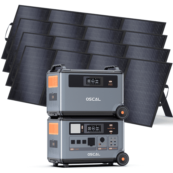 ApaxFolleawall Promax6000 6000W Solar Generator with BP3600 Battery,4x500w Pamela Whole House LiFePO4 Portable Power Station for Home Emergency Backup, 7200Wh Capacity