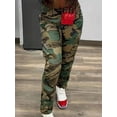 thumbnail image 1 of Apay Jeans for Women Y2k Streetwear Trend Cargo Pants Jean  Camo Print Multi Pocket Design Regular Size, 1 of 5