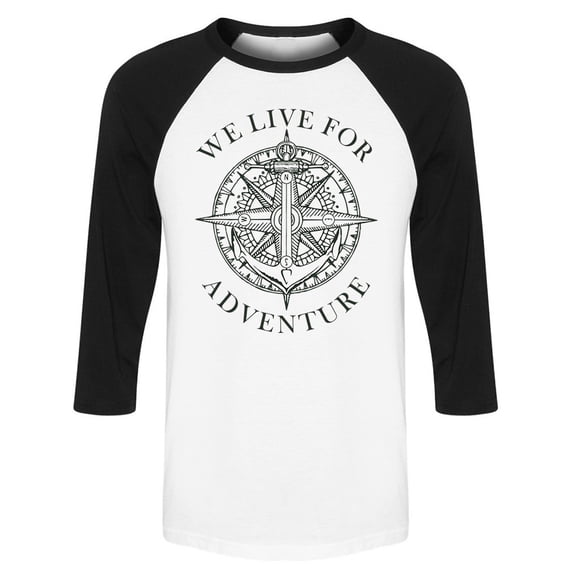Ship Anchor Wind Rose Raglan Men's -Image by Shutterstock