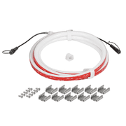 Ape Labs NeonStripe 8 | 8.2ft IP65 RGBaW LED COB Strip, Cuttable with Pig Tails, Install Hardware Included