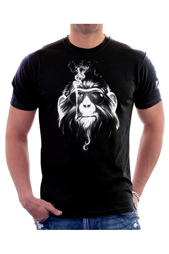 Ape Smoking Planet the Apes Prisoner Rise Uber cool black t-shirt 09826