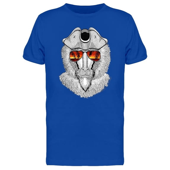 Ape Wearing Pirate Hat Glasses Tee Men's -Image by Shutterstock