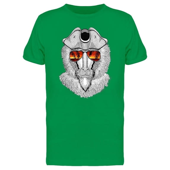 Ape Wearing Pirate Hat Glasses Tee Men's -Image by Shutterstock