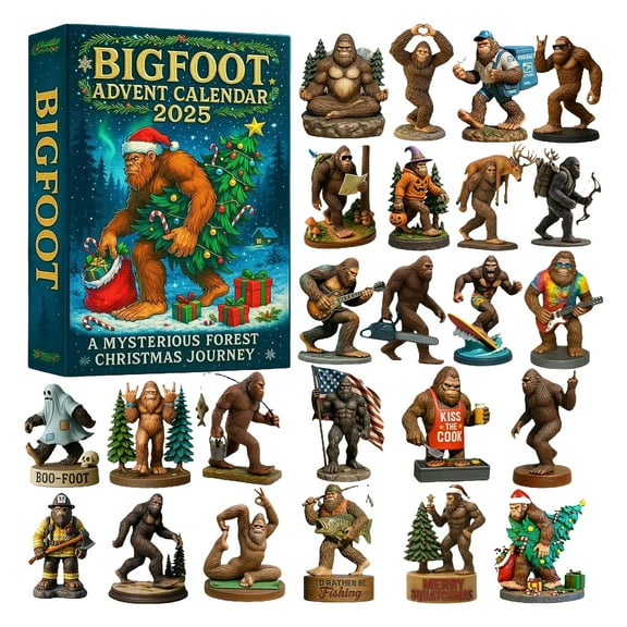 Ape-man Adventure Calendar 2025 - 24 Days Christmas Countdown Advent, Festive Figurines Tree Decor & Family Holiday Gift