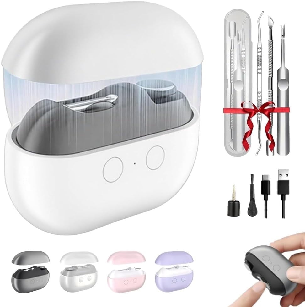 ApePal Electric Toe Nail Clippers for Seniors Automatic Trimmer Grinder Kit,Rechargeable Portable Filer Polisher with Light for Adults Men Women Fingernail Care Cutter Machine(White,1pc)