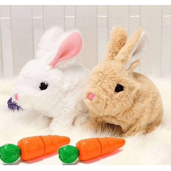 ApePal My Realistic Bunny Toy,2025 New Easter Plush Educational Interactive Bunnies Can Walk,Talk,Jumping,Shaking Ears,Handmade Hopping Bunby Easter Realistic Bunny Toy Perfect Easter Gift for Kids