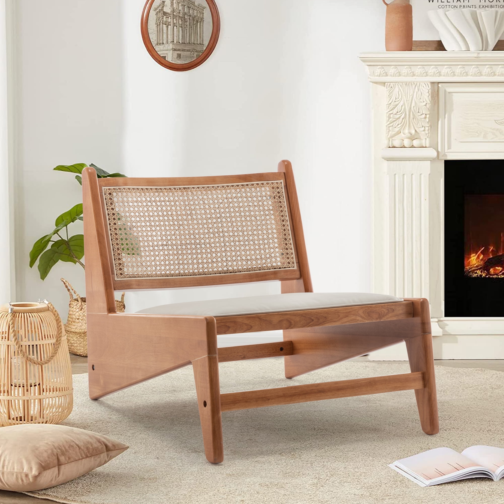 Apeaka Rattan Accent Chairs Mid Century Accent Chair Armless