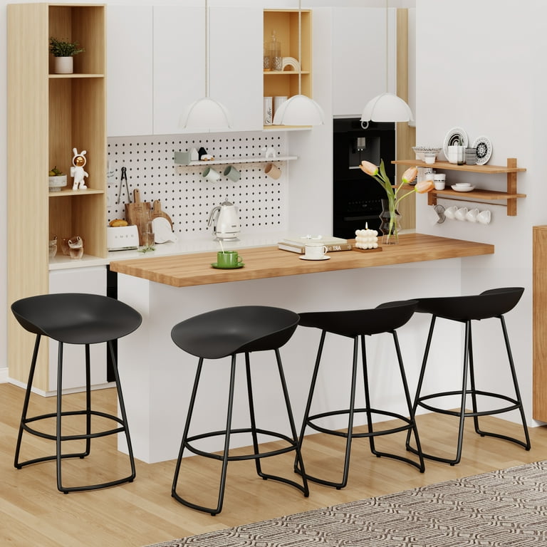 Apeaka Swivel Barstools Set of 4,Modern Counter Height Bar Chairs