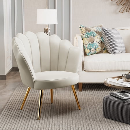 Apeaka Velvet Accent Chair Living Room Chairs Modern Armchair Upholstered Chair with Wing Side