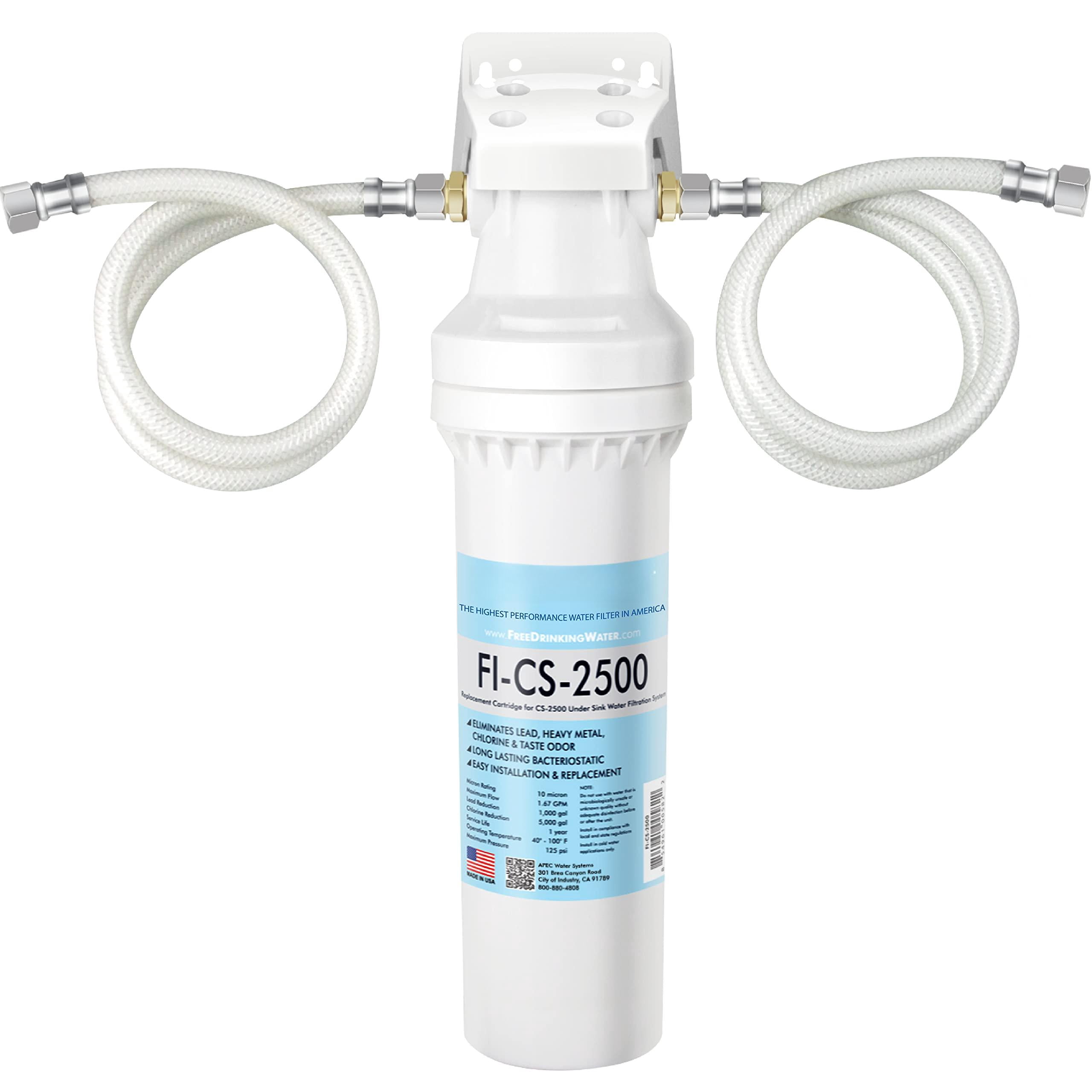 Apec Ultra High Capacity Under Sink Water Filtration System - Quality Made Filter (cs-2500)