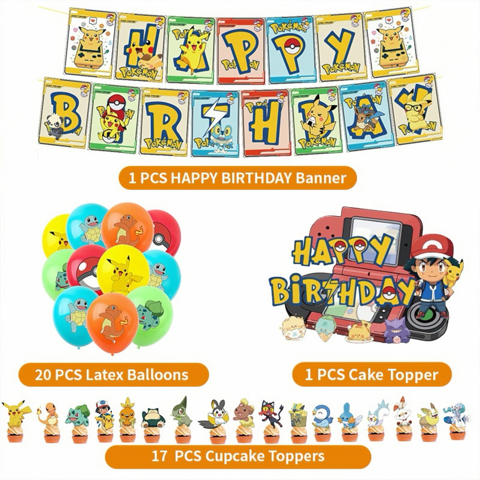 Apec's 39 pieces of anime birthday party supplies set, anime theme: 1 ...