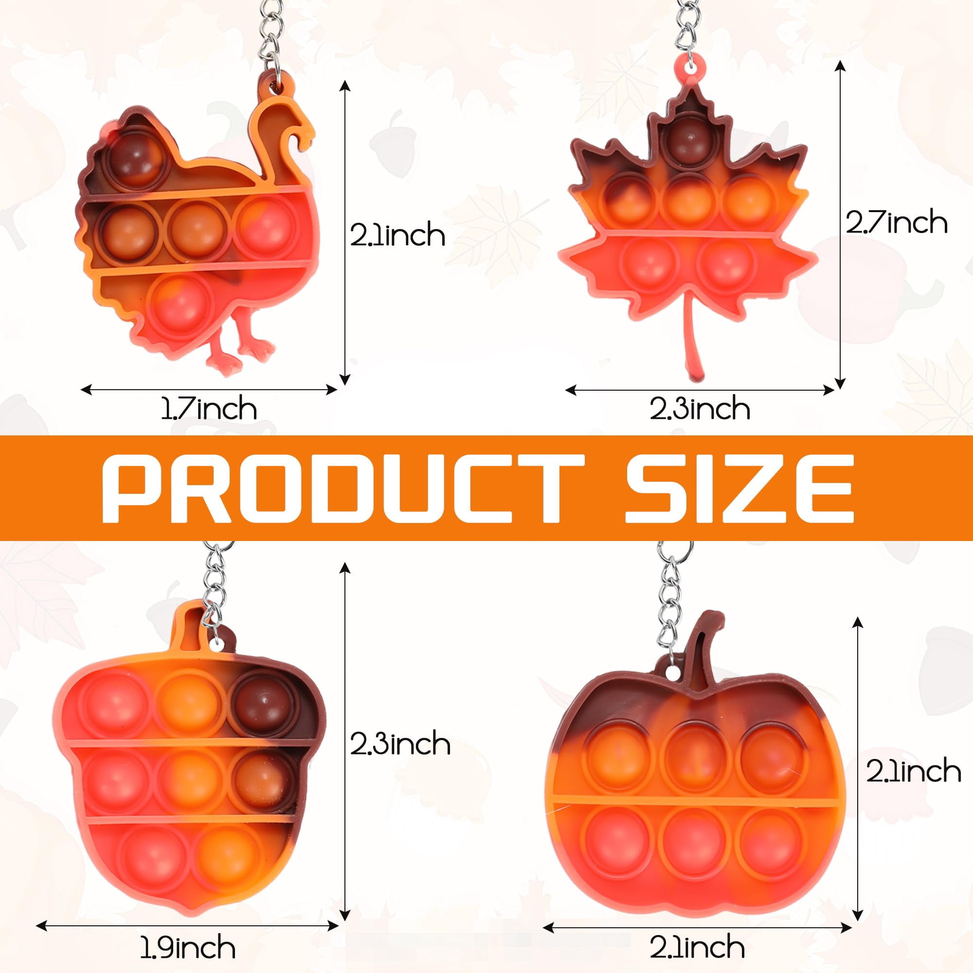 Apec's Fall Party Favors Thanksgiving Toys - 32 Pcs Keychain for Kids ...