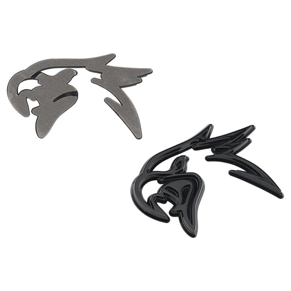 Apec's Pair New Custom HELLHAWK Emblem 3D Car Left Right Rear Door Badges Sticker Replacement for Trackhawk Fender Badge Hellcat Style Head (Gloss Black) V12