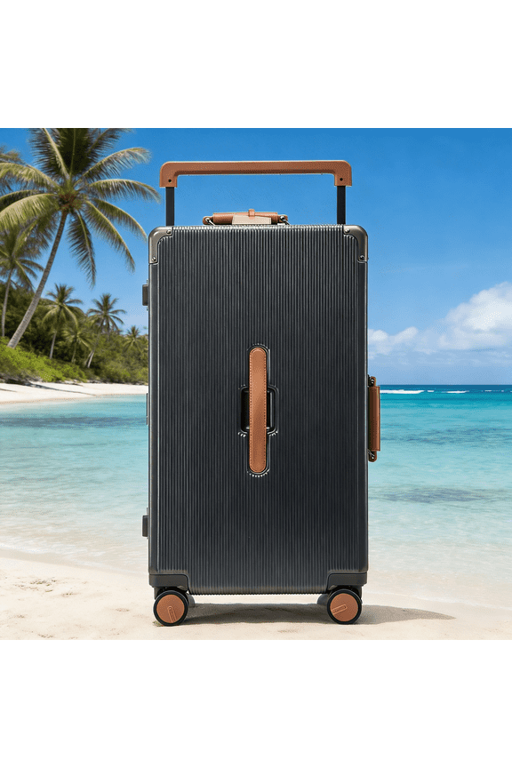 28 Inch Checked Luggage, Hardside Suitcase with Spinner Wheels, Wide Grip Handle and TSA Lock, 116L Large Capacity Ideal for Family and International Travel, Cruise and Airline Approved