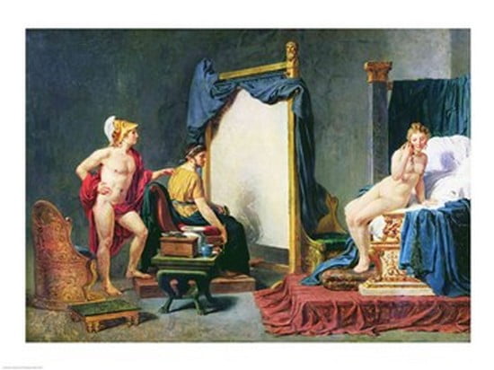 Apelles Painting Campaspe in the Presence of Alexander the Great Canvas Art - Jacques-Louis David (24 x 18)