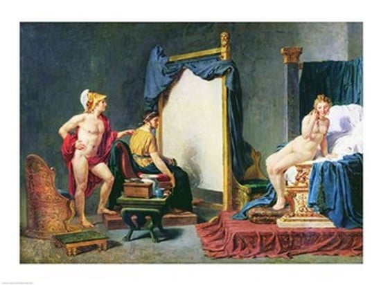 Apelles Painting Campaspe in the Presence of Alexander the Great Canvas Art - Jacques-Louis David (36 x 24)