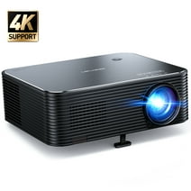 Apeman 4K Projector,Native 1080P,up to 300" Large Screen 55,000 Hours Lamp Life,Black