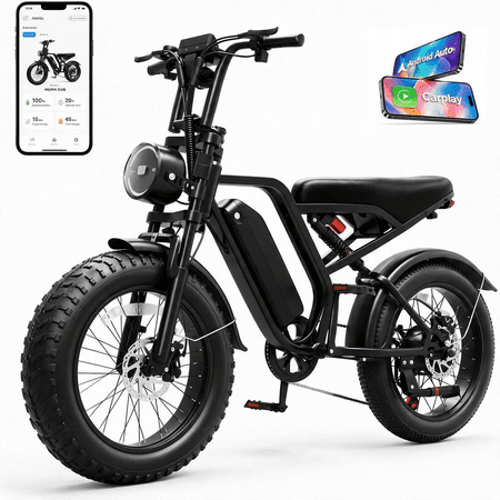 Apenet Electric Bike for Adults,1500W Peak Motor Fat Tire E-Mountain Bicycle with Wireless Carplay & Android Auto,UL2849