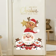 Apepal Black and Friday Deals Merry Christmas Santa Claus Snowman Window Door Wall Decoration Wall Stickers Christmas Wall Stickers