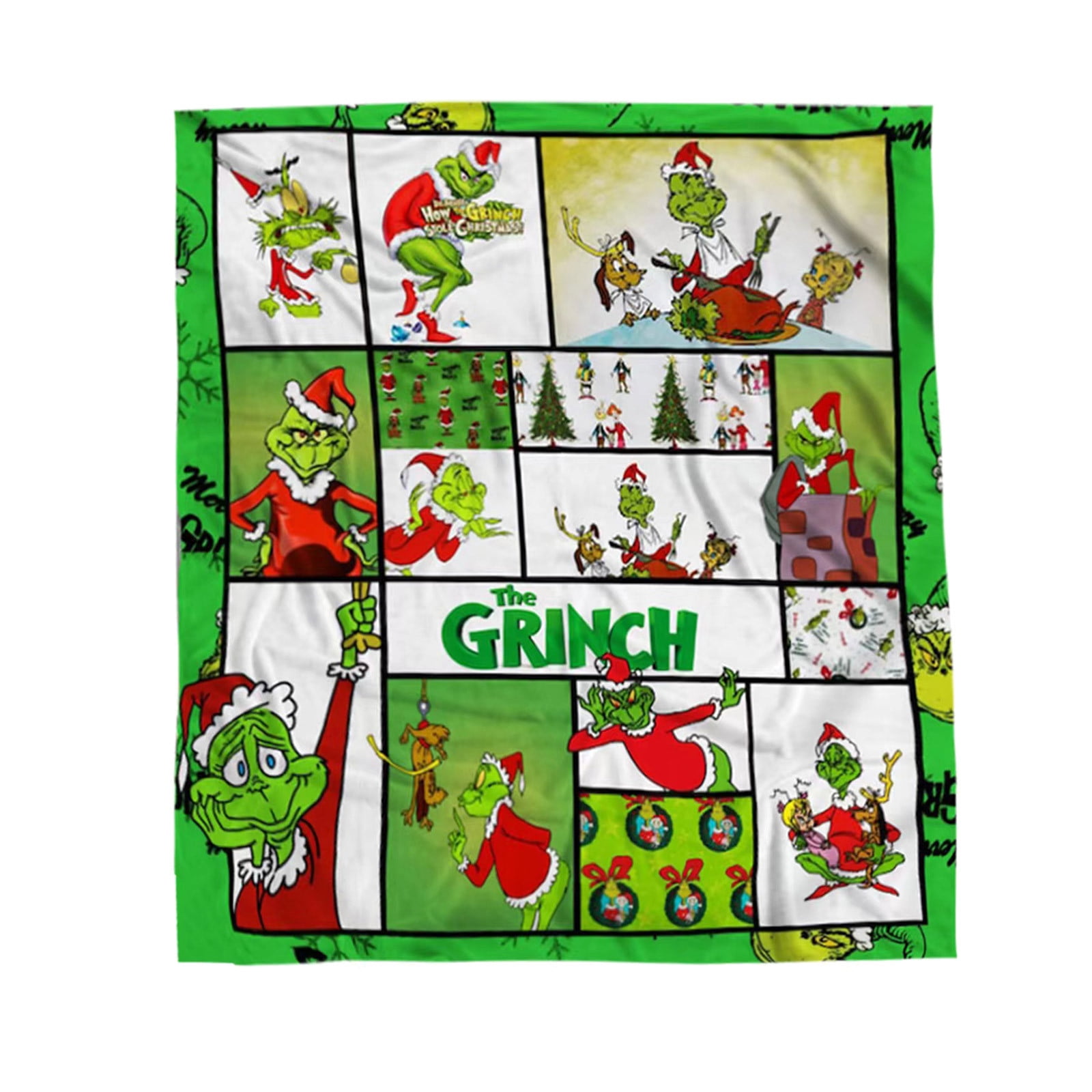 Apepal Christmas Gifts Grinch Christmas Blanket Green Super Soft