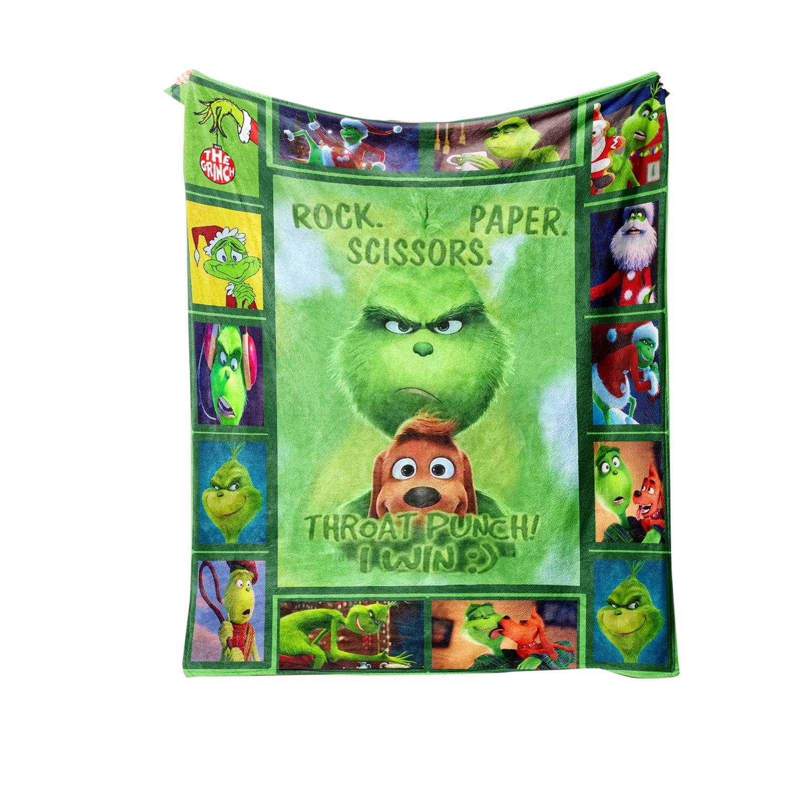 Apepal Christmas Gifts Grinch Christmas Blanket Green Super Soft