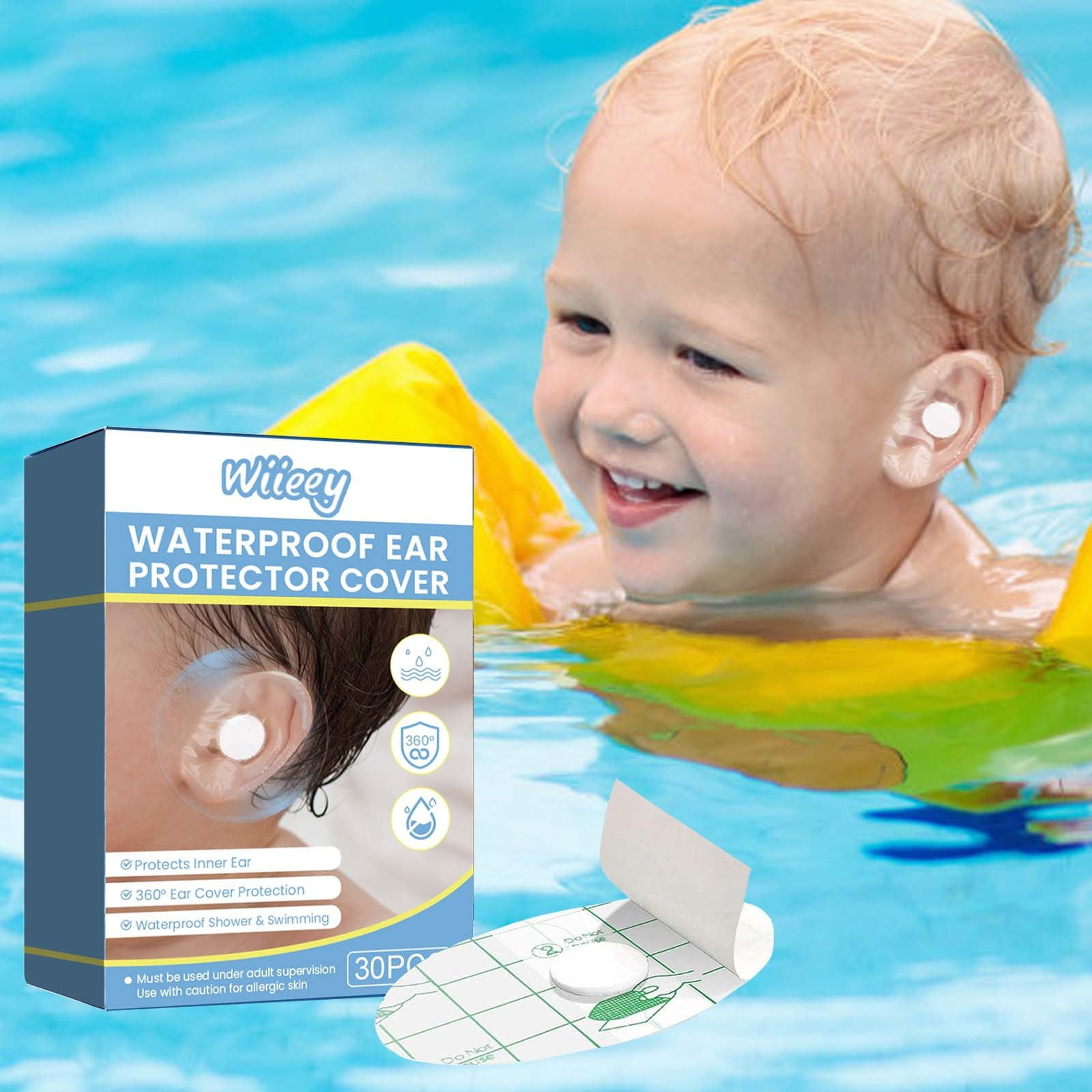 Apepal Gifts for Her Girls Mom Baby Waterproof Ear Stickers Ear Covers For Swimming Shower Ear