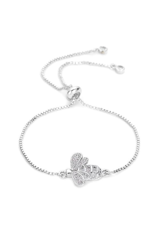 Gifts for Women Girl Mother Bracelets for Women Cute Bee Charm Bracelets Women Gold Chain Crystal Bracelet
