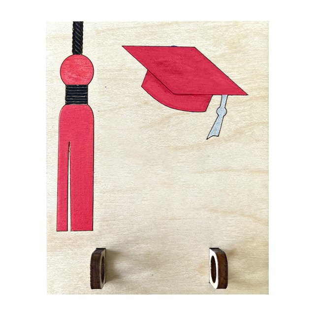 Apepal Graduation Card Holder Graduation Wallet Wooden Graduation Cap