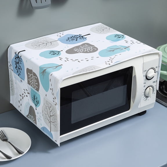 Apepal Home Kitchen Supplies Microwave Dust-proof Cover Oven Cover PEVA Printed Hanging Bag Dust-proof Cover Microwave Protective Cover