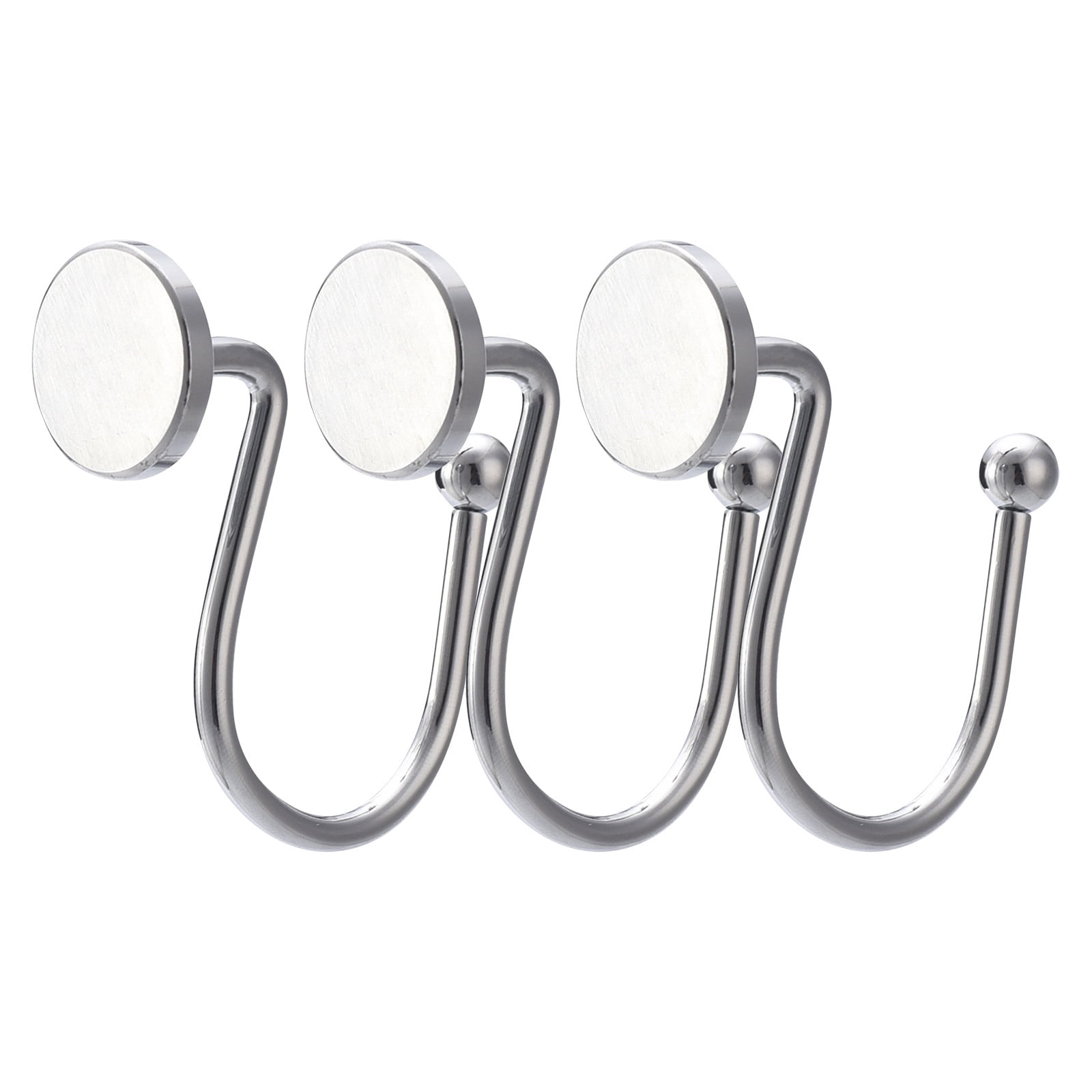 Apepal Home Storage Shower Curtain Hook, Shower Curtain Ring, Black