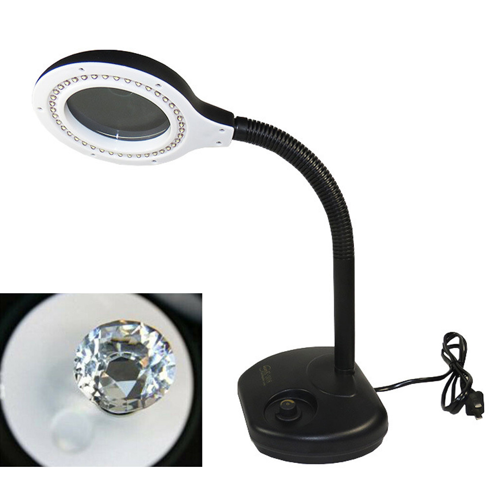 Apepal Magnifying Glass Lamp Desk 5X 10X Tabletop Gooseneck Adjustable