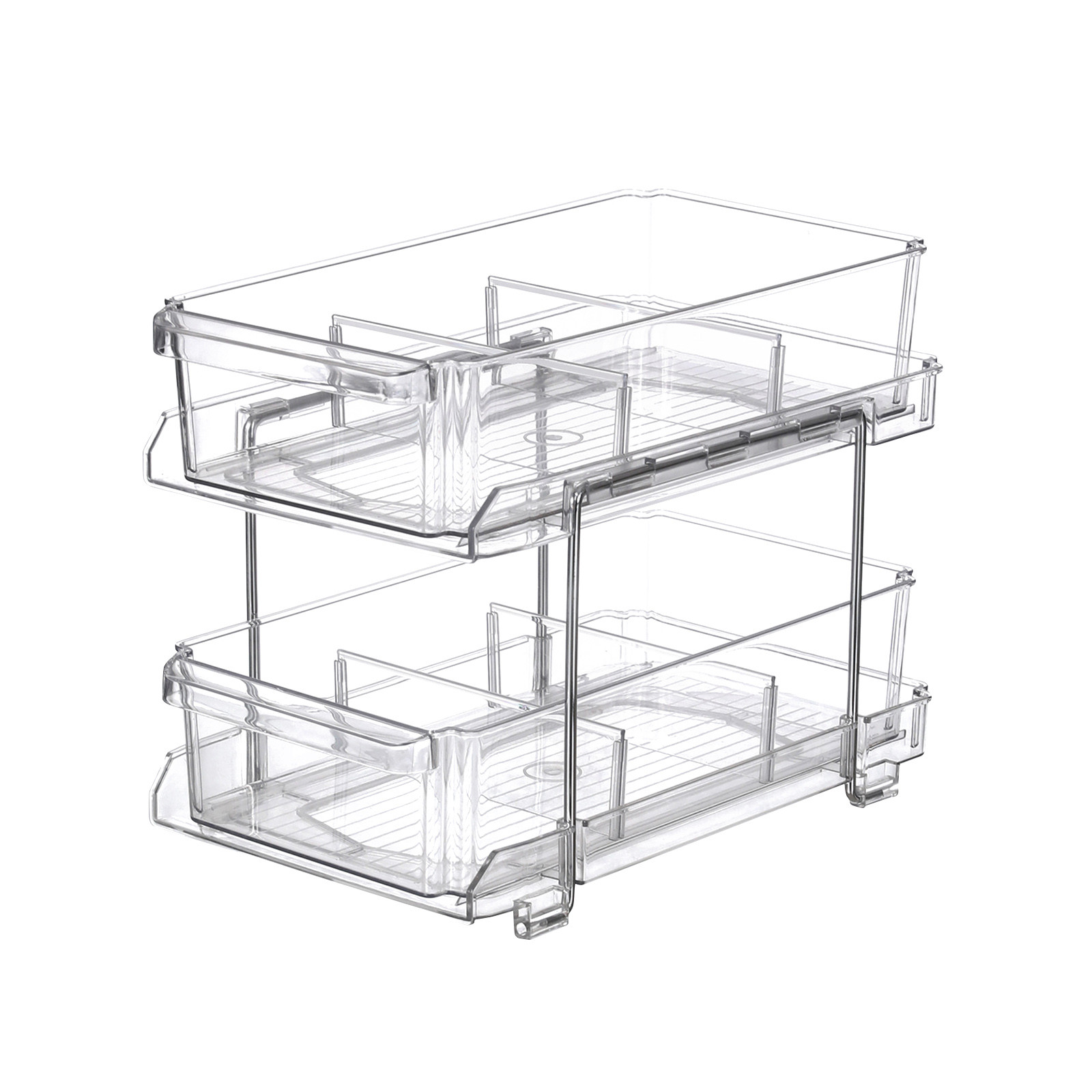 Apepal Pullout Home Organizer,Clear Bathroom Organizer With Dividers