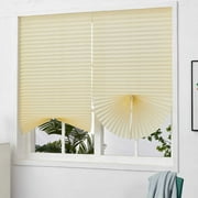 Apepal Window Shades - Pleated Paper Shades For Indoor Window Covers - Black Blinds