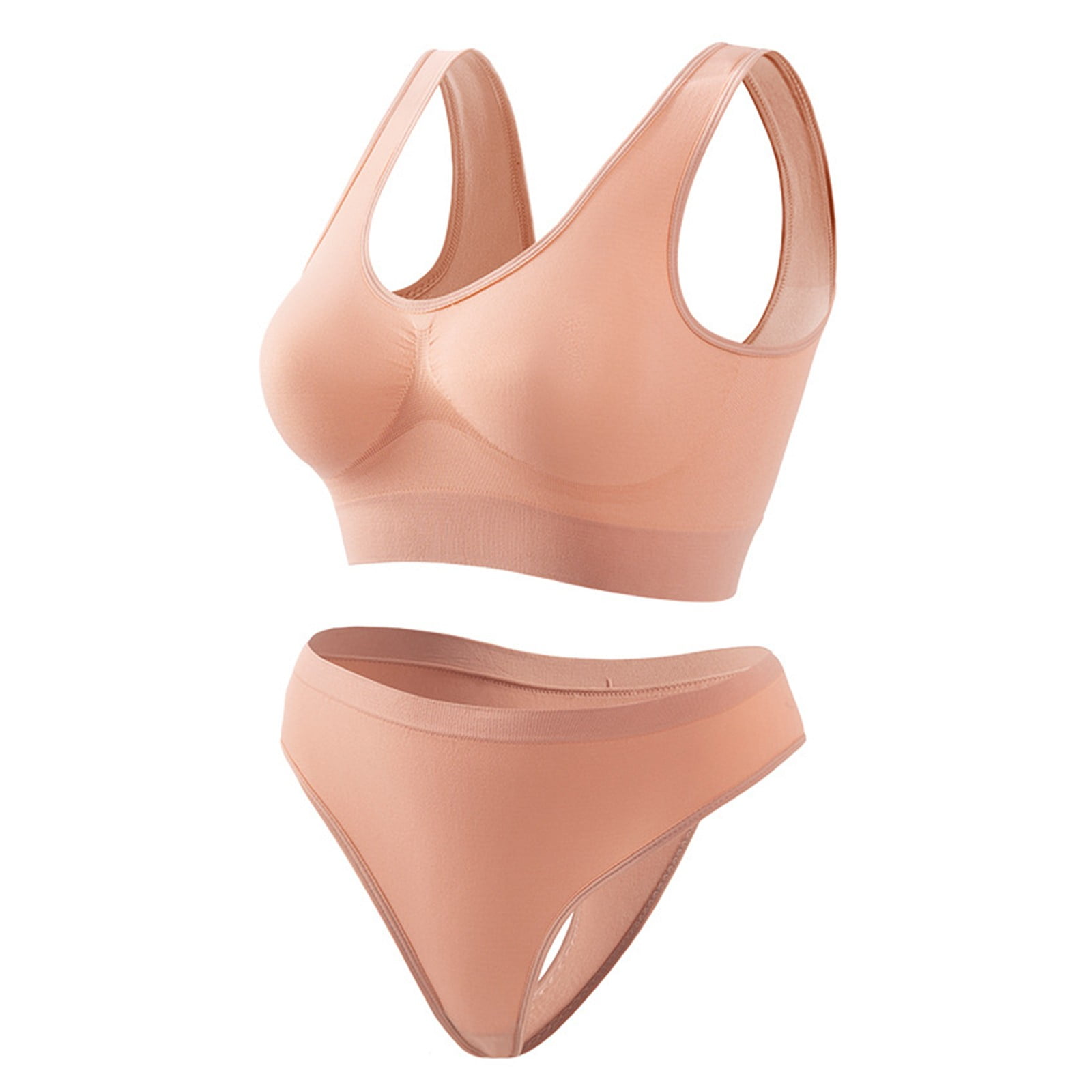 Apepal Womens Plus Size Seamless Tanks Tops Bra and Panties Sets