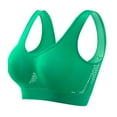 thumbnail image 1 of Apepal Womens Plus Size Sports Bra Full Figure Camisole Wirefree Sports Bras,Seamless Comfortable Workout Bralettes,Yoga Bra No-Bounce Workout Running Jogging Bra Green 2X, 1 of 3