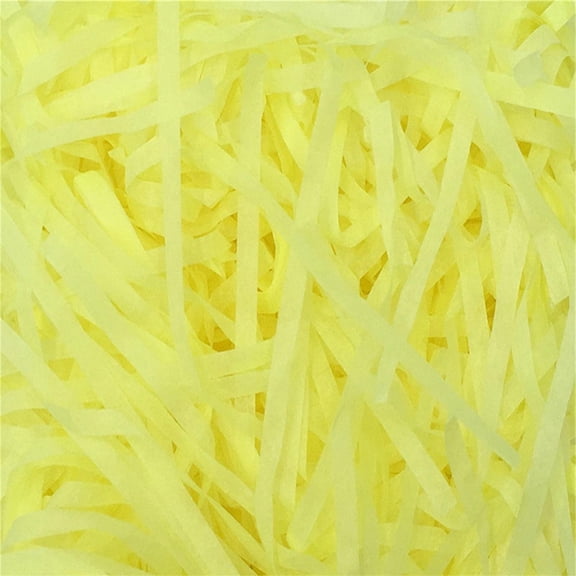 Aper Raffia Shredded Paper Decoration Diy Confetti Gift Box Filling Material, Wedding Marriage Decor Accessories, 100G Yellow100G