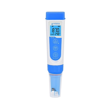 Apera Instruments PC60 Premium 5-in-1 Waterproof pH/Conductivity/TDS/Salinity/Temp. Multi-Parameter Pocket Tester, Replaceable Probe