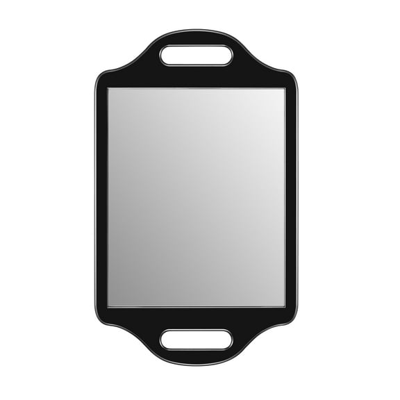 Apercolorier Large Hand Mirror with Handle -Salon Mirrors for Hair Stylist-Rectangular Barber Handheld Mirror.