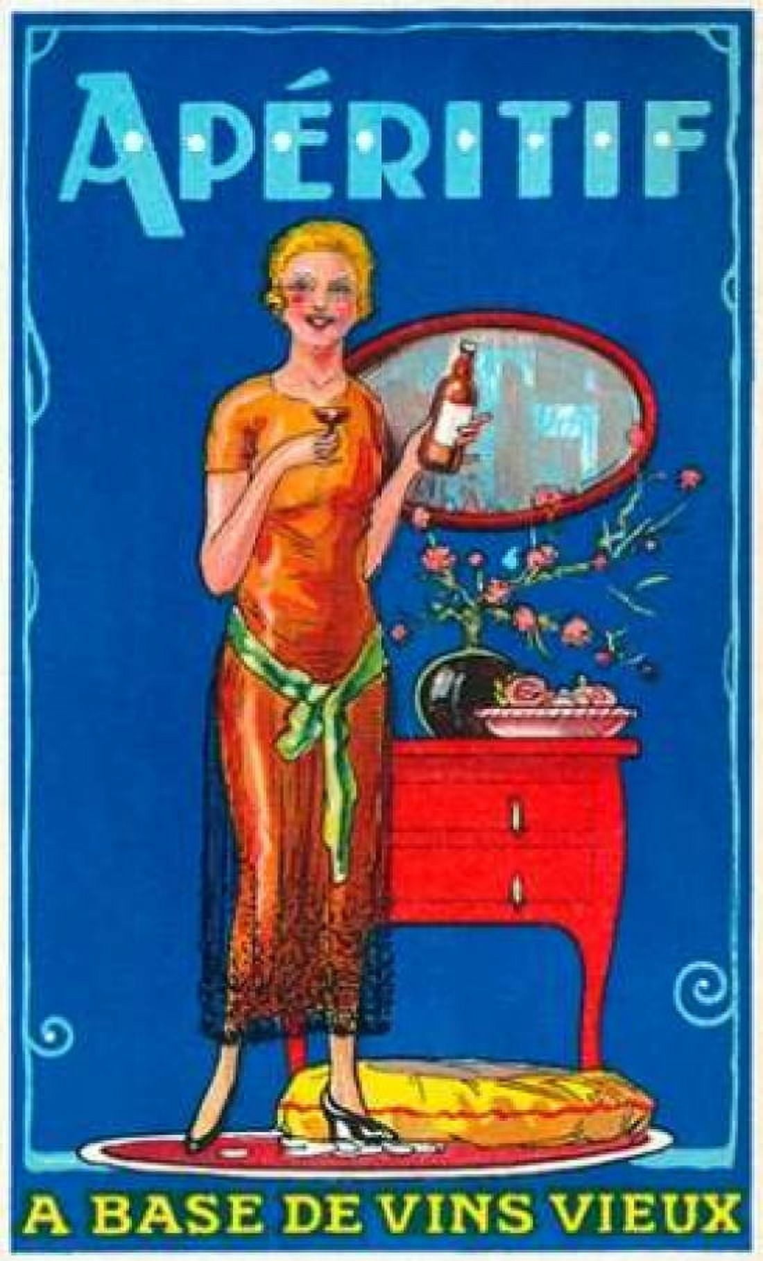 Aperitif Canvas Art - Vintage Booze Labels (24 x 36)