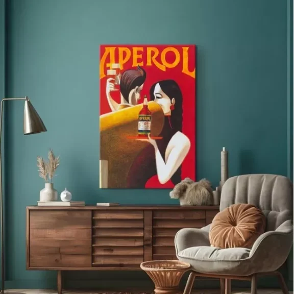 Aperol Poster Vintage Aperol Prints Bar Decor Beverage Print