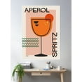 thumbnail image 1 of Aperol Spritz Cocktail Mid Century Modern Poster Poster Wall Art, Modern Wall Decor For Living Room Bedroom, 12x18 UNFRAMED, 1 of 3
